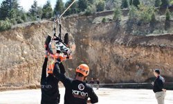 Akşehir'de gerçeği aratmayan arama kurtarma tatbikatı