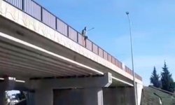 Çevre yolunda intihar girişimi trafiği durma noktasına getirdi