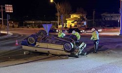 Çorum'da iki otomobil çarpıştı: 1 yaralı