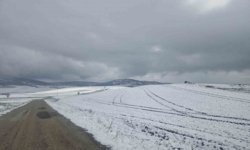 Çorum'da yüksek rakımlı bölgeler beyaza büründü