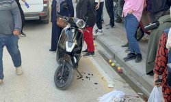 Scooterin çarptığı yaya yaralandı