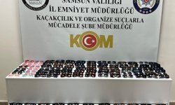 Tekkeköy'de kaçak gözlük operasyonu