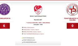 Tokat Belediyespor Ordu Deplasmanında Ağır Yenilgi Aldı (6-0)