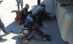 Erbaa'da konteyner yüklü tırda 7 kaçak göçmen yakalandı