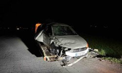 Kayseri'de takla atan otomobilde anne ve oğlu yaralandı