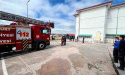 Bayburt Açık Ceza İnfaz Kurumunda yangın tatbikatı yapıldı