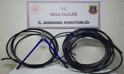 Bolu'da kablo hırsızlığı şüphelisi çaldığı kablolarla yakalandı