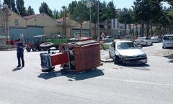 Yeşilyurt İlçe Girişinde Meydana Gelen Kazada Şans Eseri Yaralanan Olmadı