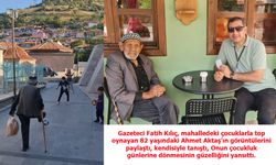 82 Yaşındaki Ahmet dede çocuklarla çocukluk günlerine döndü