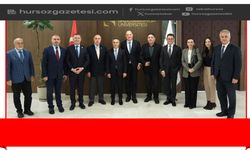 Rektör Yılmaz, ESAS Holding CEO'su Özdoğru ve Eski AB Bakan Yardımcısı Büyükkaya'yı Ağırladı