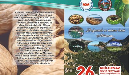Adilcevaz’da “26. Ceviz Festivali ve Kültür Etkinlikleri” düzenlenecek