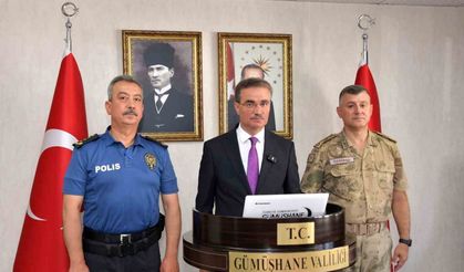 Gümüşhane’de Temmuz ayı asayiş verileri açıklandı