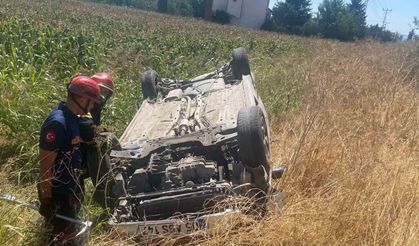 Otomobil şarampole uçtu: 1 yaralı