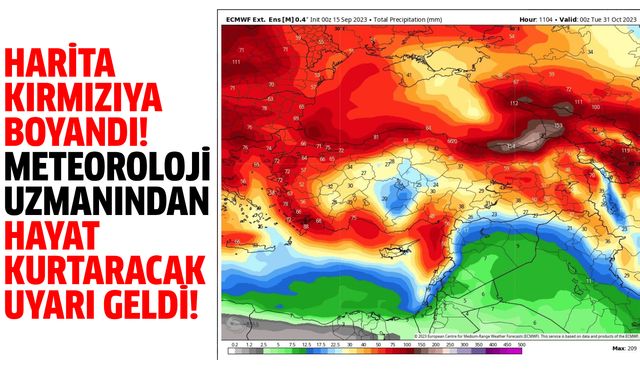Tokat,İstanbul,İzmir ve Kocaeli için dikkat çeken uyarı! Harita kıpkırmızı oldu!