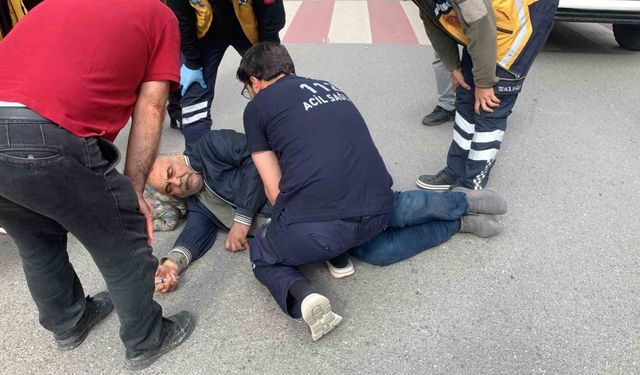 Karaman’da kamyonetin çarptığı yaşlı adam yaralandı