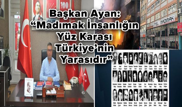 Başkan Ayan: “Madımak İnsanlığın Yüz Karası, Türkiye’nin Yarasıdır”