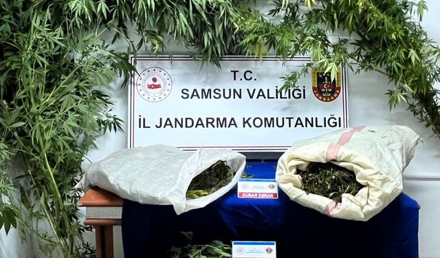 Samsun'da uyuşturucu operasyonunda 8 kilogram esrar ele geçirildi