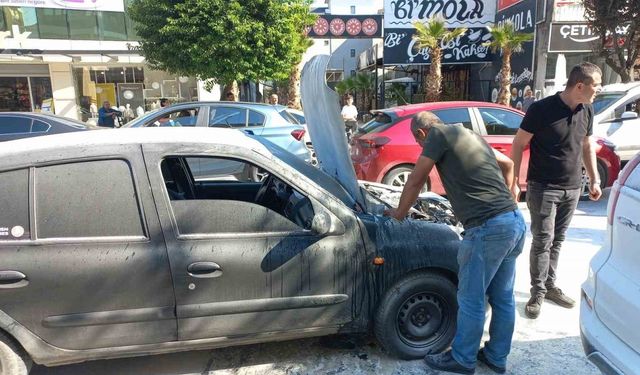 Düzce’de seyir halindeki araçta yangın