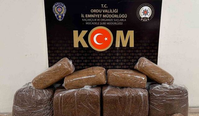 Ordu’da 180 kilogram kaçak tütün ele geçirildi