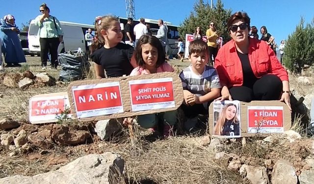 Zile’de şehit polis Yılmaz ve küçük Narin için fidanlar toprakla buluştu