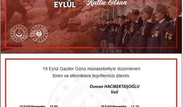 Zonguldak’ta Gaziler Günü törenle kutlahacak