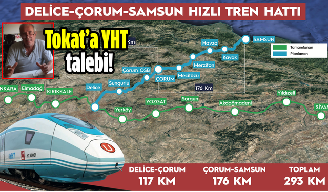 Emekli öğretmen Süleyman Erkan'dan Tokat’a yüksek hızlı tren talebi!