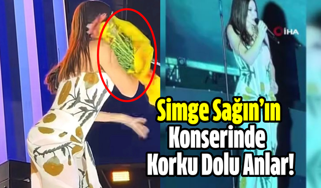 Simge Sağın’ın konserinde korku dolu anlar!