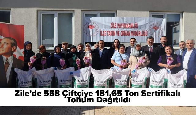 Zile’de 558 Çiftçiye 181,65 Ton Sertifikalı Tohum Dağıtıldı