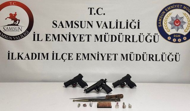 Samsun'da silah ve uyuşturucu operasyonunda 1 zanlı yakalandı