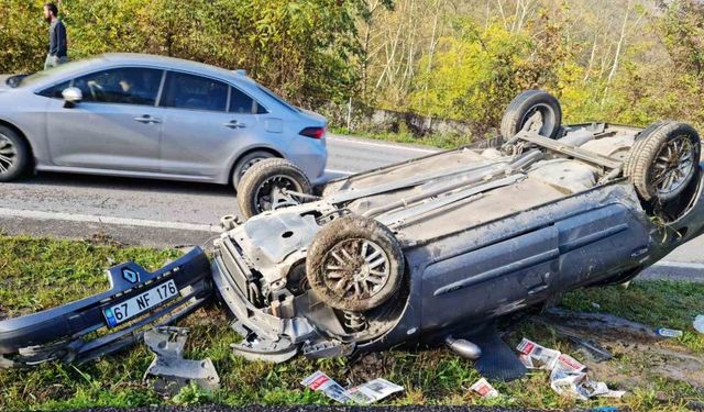 Zonguldak-Ankara kara yolunda feci kaza, 2 yaralı