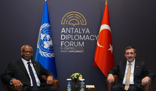 Cumhurbaşkanı Yardımcısı Yılmaz, BM Genel Kurulu Başkanı Yang ile bir araya geldi