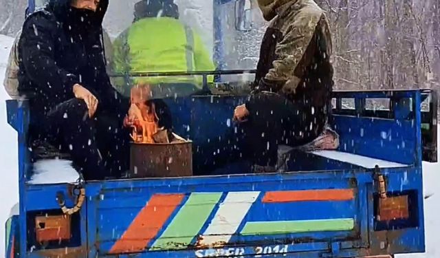 Erbaa’da soğuk havalara karşı ilginç çözüm