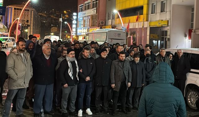Gümüşhane’de yüzlerce kişi Gazze’ye destek için yürüdü