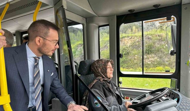 Tokat’ta toplu taşımada kadın eli