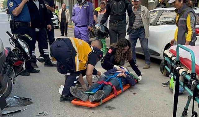 Eskişehir’deki trafik kazasında motosiklet sürücüsü yaralandı