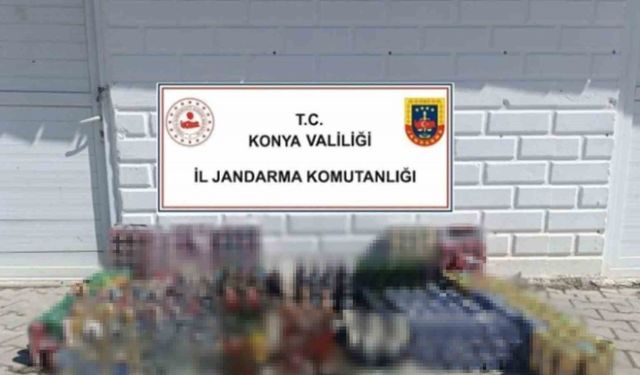 Konya’da jandarmadan izinsiz alkollü içecek satışına darbe