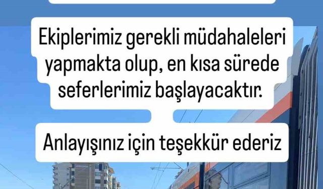 Araç kazası nedeniyle aksayan tramvay seferleri normale döndü