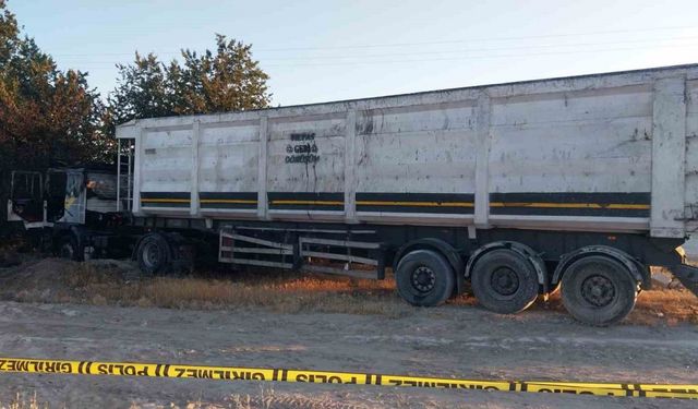 Konya’da tırda çıkan yangında sürücü öldü