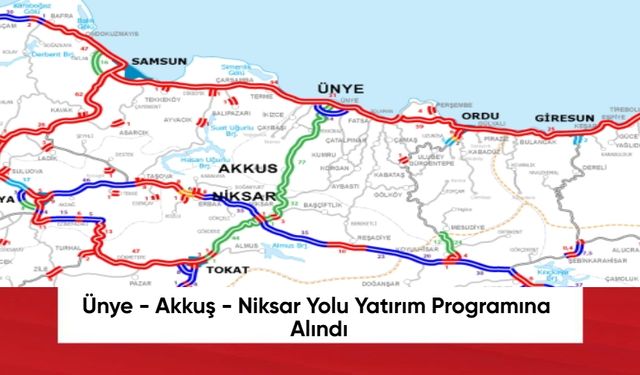 Ünye - Akkuş - Niksar Yolu Yatırım Programına Alındı
