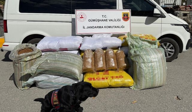 Gümüşhane’de kaçak tütün operasyonu: 530 kilo tütün ele geçirildi
