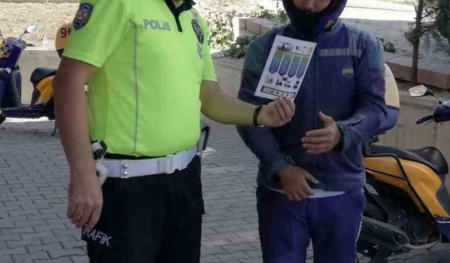 Kırşehir’de motokuryelere bilgilendirme faaliyeti