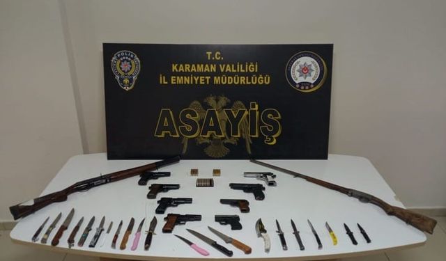 Karaman’da asayiş uygulamalarında yakalanan 11 kişi tutuklandı