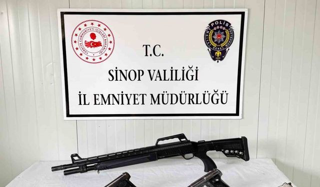 Sinop’ta silah kaçakçılığı operasyonu: 3 gözaltı