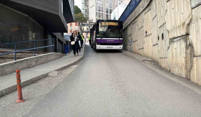 Şoförün ani manevrası faciayı önledi