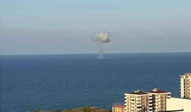 Trabzon açıklarında denizde patlama