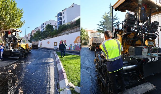 Tokat Belediyesi'nden ekonomik ve pratik yol yenileme yöntemi