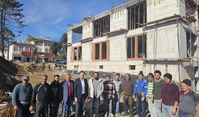 Kaymakam Karadağ, Yeni Hükümet Konağı İnşaatında İncelemede Bulundu