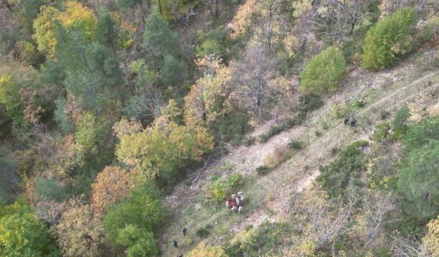 5 yaşındaki Osman’ın cansız bedeninin bulunduğu bölge havadan görüntülendi