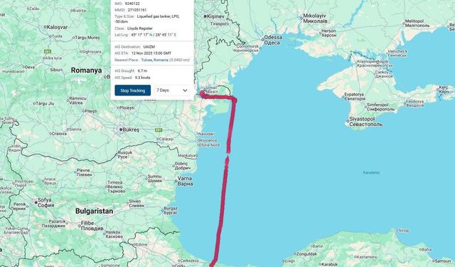 Denizcilik Genel Müdürlüğü: 'ORINDA adlı LPG gemisi Ukrayna İzmail Limanında tahliye sırasında isabet almış ve yangın çıkmıştır'