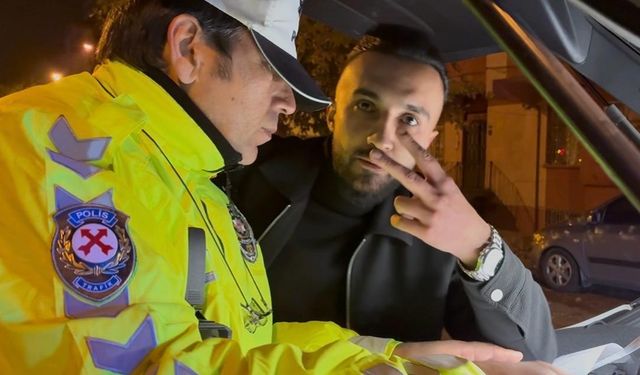 'Dur' ihtarına uymayan alkollü sürücünün rahatlığı pes dedirtti